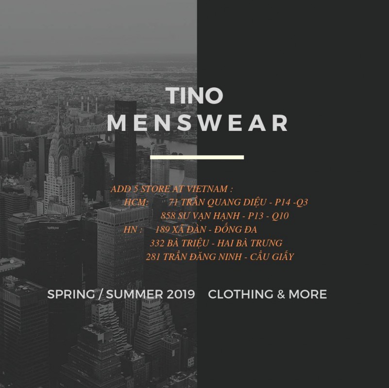 Hệ thống thời trang nam Tino Menswear
