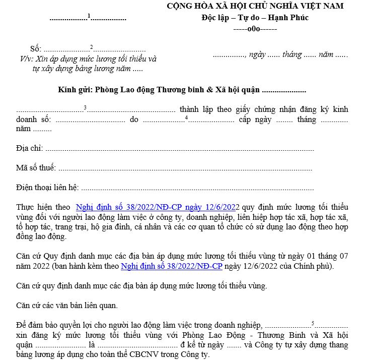 Mẫu đơn đăng ký thang bảng lương
