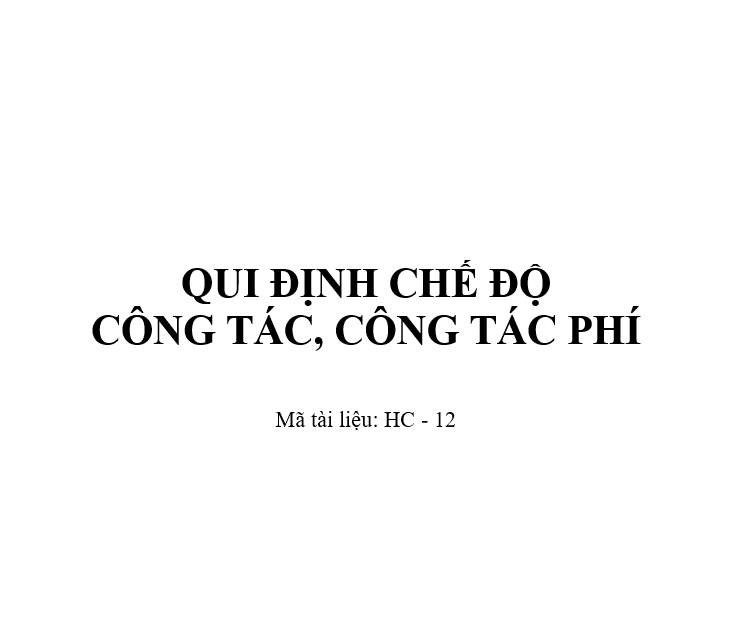 Quy định chế độ công tác phí 