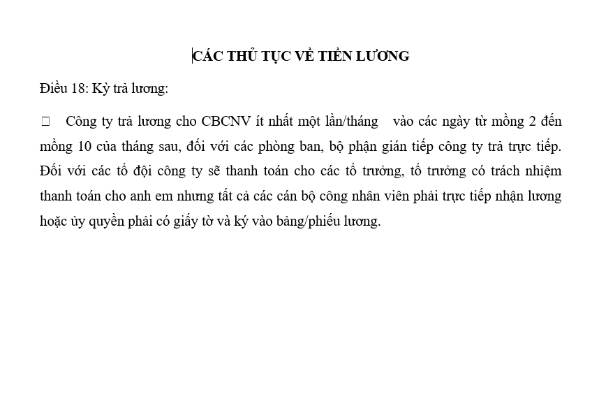 Quản trị tài chính kế toán - Các thủ tục về lương