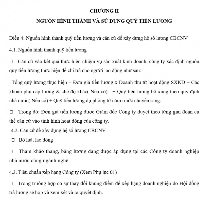 Quản trị tài chính kế toán - Nguồn hình thành và sử dụng thang bảng lương