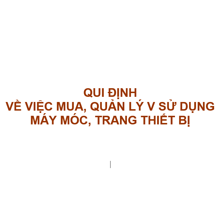 Quy định quản lý tài sản 