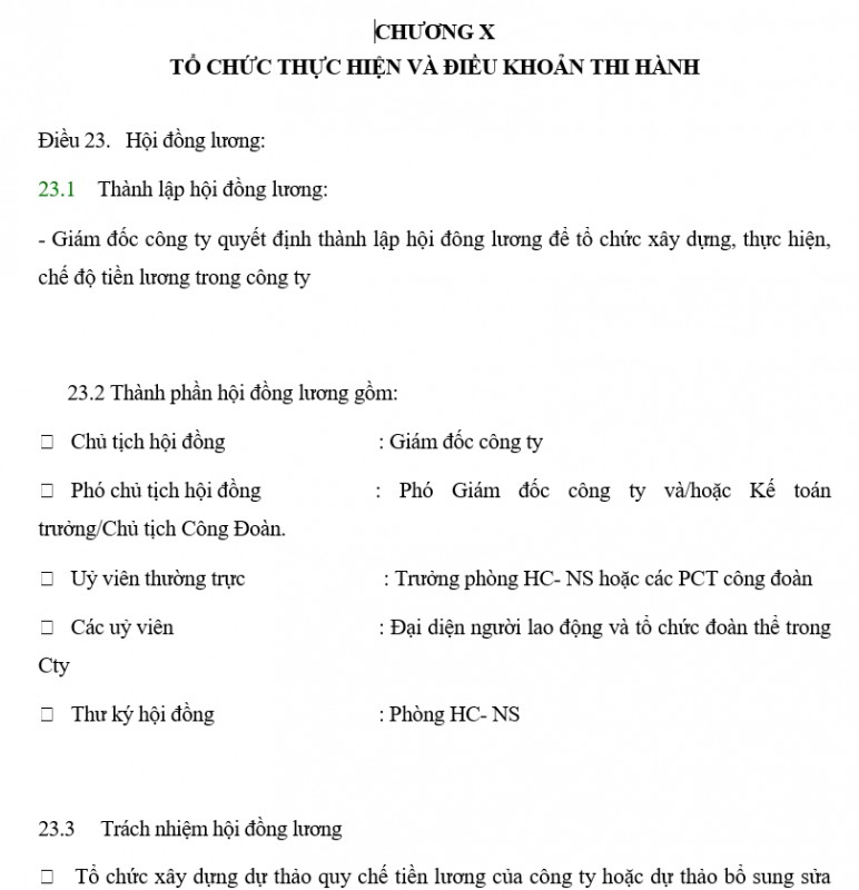 Quản trị tài chính kế toán - Tổ chức thực hiện và điều khoản thi hành