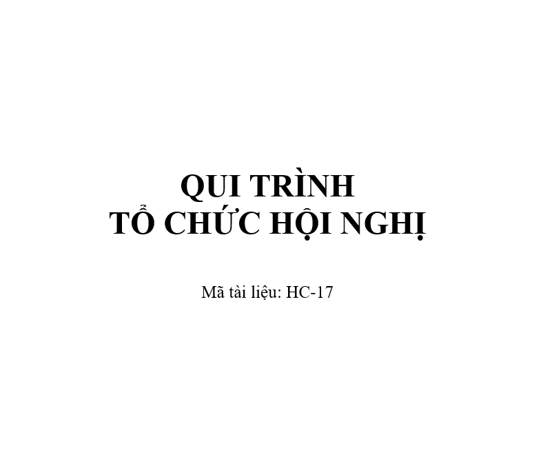 Quy trình tổ chức hội nghị 