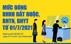 Mức đóng BHXH bắt buộc, BHTN, BHYT từ 01/7/2021
