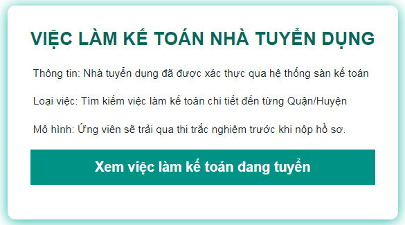 Trang web tuyển dụng việc làm kế toán chuyên nghiệp và lớn nhất Việt Nam.